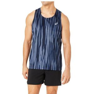 Asics Road All Over Print Singlet Hardloopshirt (Heren |meerkleurig)