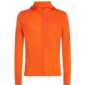 Icebreaker Merino 200 Realfleece Descender L/S Zip Hoodie Fleecetrui (Heren |oranje)