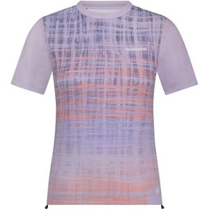 Shimano Womens Spazio Short Sleeves Jersey Printed Fietsshirt (Dames |purper)