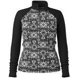 Smartwool - Classic Thermal Merino BL 1/4 Zip - Merino-ondergoed - Grijs/Zwart