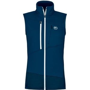 Ortovox - Womens Fleece Grid Vest - Merinobodywarmer - Blauw