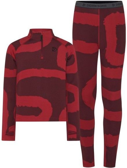 Didriksons - Yotta - Thermisch Ondergoedset - Donkerrood - Junior