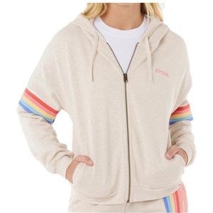 Rip Curl Womens Surf Revival Zip Thru Hoodie (Dames |beige)