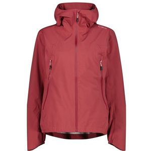 CMP Womens Jacket Fix Hood 2 Layer Regenjas (Dames |rood |waterdicht)