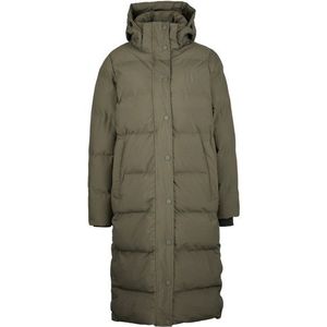 Heber Peak Womens SylvaHe Warm Puff Coat Lange jas (Dames |olijfgroen |waterdicht)