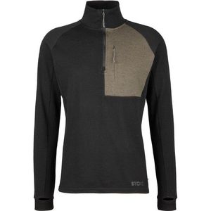 Stoic Merino260 StadjanSt Zip Pullover Merinotrui (Heren |zwart)