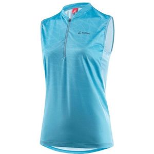 Löffler Womens Bike Sleeveless Shirt Half Zip Cutina Fietshemd (Dames |blauw)