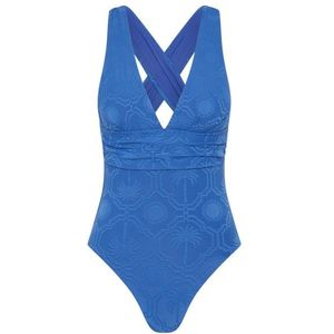 Seafolly Womens  Collective Cross Back One Piece Badpak (Dames |blauw)