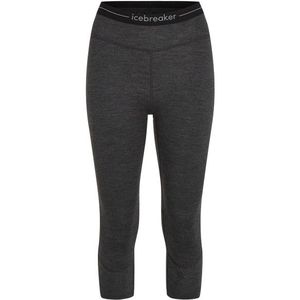 Icebreaker Womens Merino 260 Zoneknit 3/4 Leggings Merino-ondergoed (Dames |zwart/grijs)