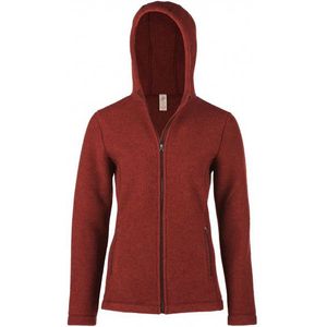 Engel Womens Jacke mit Kapuze Wollen vest (Dames |rood)