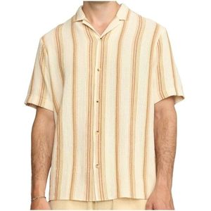Revolution Short-Sleeved Cuban Cotton Shirt Overhemd (Heren |beige)