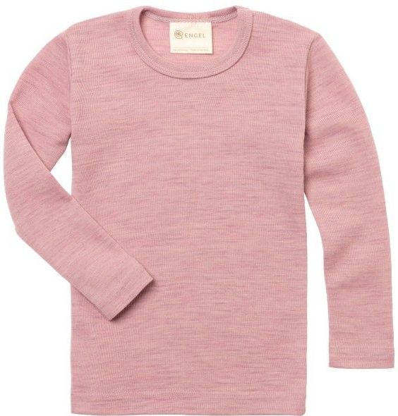 Engel Blouse - Wol - Rosewood Melange - Engel - 2 jaar (92) - Shirts