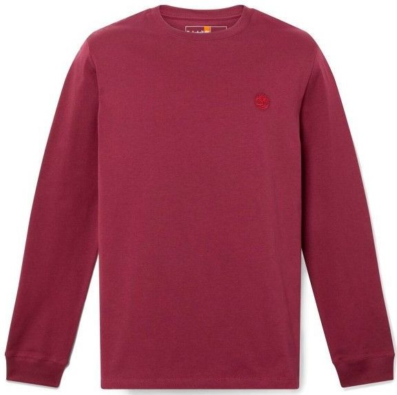 Timberlandvoor mannen. TB0A2BQ36481 Dunstan River T-shirt bordeauxrood (S), Casual, Katoen, Lange mouwen
