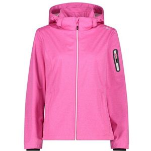 CMP Womens Light Melange Jacket Zip Hood Softshelljack (Dames |roze)