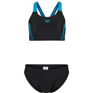 Arena - Maxfit - Bikini - Zwart/Blauw - 2-delig - Gerecycled Polyamide