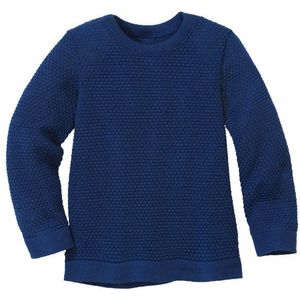 disana Kids Wabenstrick-Pullover Wollen trui (Kinderen |blauw)
