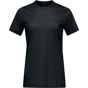 Norrona - Falketind EqualiserUll T-Shirt - Zwart - Merinoshirt