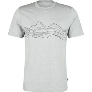 Stoic Merino155 LaholmSt Print T-Shirt Lines Merinoshirt (Heren |grijs)