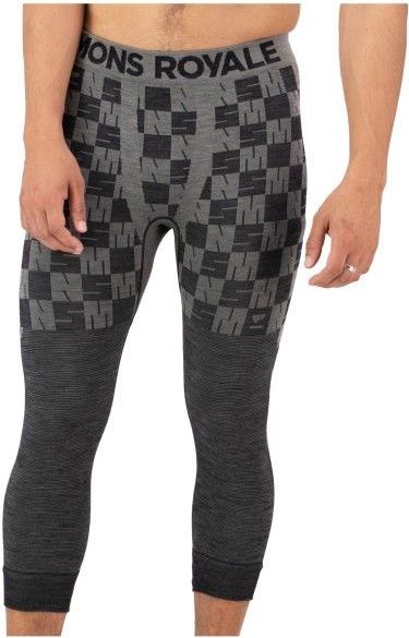 Mons Royale - Ascender Merino Seamless - 3/4 Legging - Grijs - Merino-ondergoed