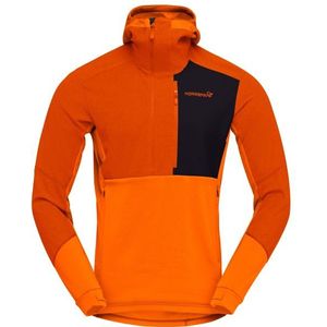 Norrona Lofoten Thermal Pro Hood Fleecetrui (Heren |rood/oranje)