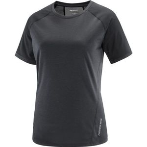 Salomon Womens Outline Sportshirt (Dames |zwart/grijs)