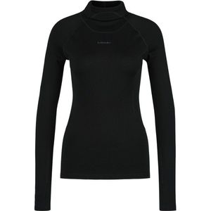 Icebreaker Womens 300 MerinoFine Polar L/S Roll Neck Merino-ondergoed (Dames |zwart)