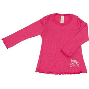 Engel Kinder-Schlafanzugoberteil Merino-ondergoed (Kinderen |roze)