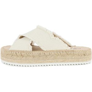 Espadrij - Croisette Linen - Sandalen - Beige/Wit