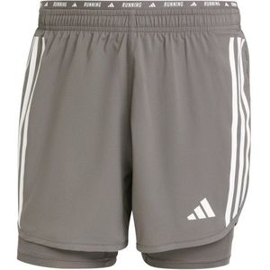 adidas Own The Run 3-Stripes 2in1 Shorts Hardloopshort (Heren |grijs)