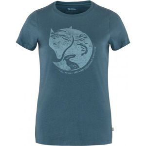 Fjällräven Womens Arctic Fox Print T-shirt (Dames |blauw)