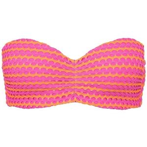 Seafolly Womens Mesh Effect Bustier Bandeau Bikinitop (Dames |roze)