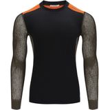 Aclima - WoolNet Hybrid Crewneck - Merino-ondergoed - Zwart