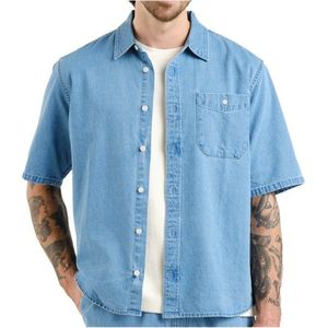 DEDICATED Shirt Skalhamn Denim Overhemd (Heren |blauw)