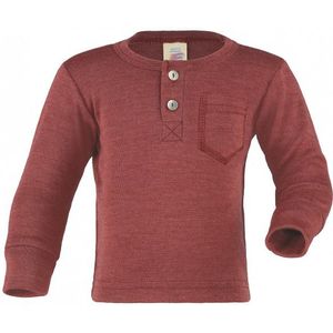 Engel - Merinoshirt - Rood - Baby Shirt met Knopfleiste