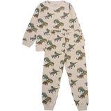 Minymo - Kids Pyjamas L/S Set AOP No 134066 - Pyjama - Beige