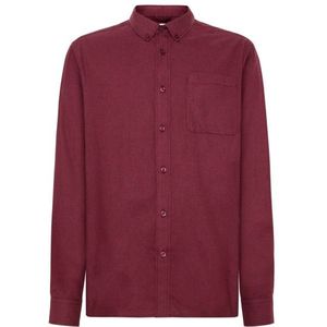 KnowledgeCotton Apparel Regular Fit Melangé Flannel Shirt Overhemd (Heren |rood)