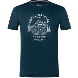 super.natural - M LANDI TEE - T-shirt - Groen - 50% Merinowol - 50% Polyester