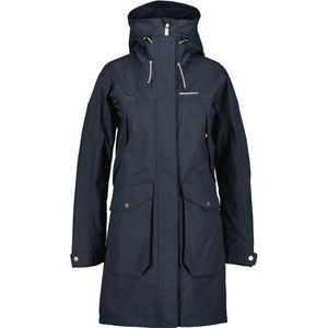 Didriksons Womens Thelma Parka 10 Lange jas (Dames |blauw |waterdicht)