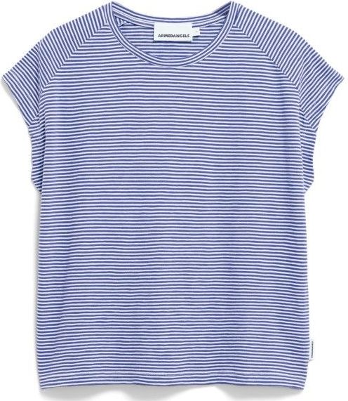 ARMEDANGELS - ONELIAA - Shirt - Blauw/Wit - Gestreept - Kwartmouw