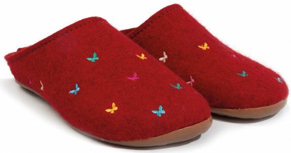 Haflinger - Womens Everest Farfalline - Pantoffels - Rood