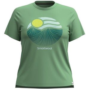 Smartwool Womens Horizon View Graphic Short Sleeve Merinoshirt (Dames |groen)