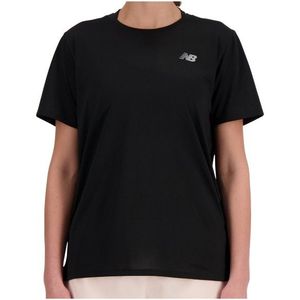 New Balance Womens Sport Essentials S/S Hardloopshirt (Dames |zwart)