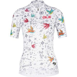 Alé Womens Versilia Jersey Graphics Fietsshirt (Dames |wit)