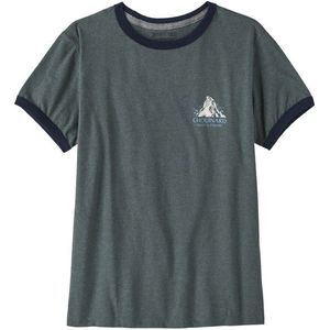Patagonia Womens Chouinard Crest Ringer Responsibili-Tee T-shirt (Dames |grijs)