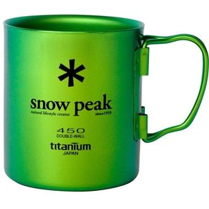 Snow Peak Titanium Double Wall Cup Mok (groen)