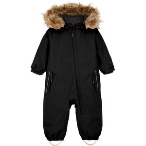 Color Kids - Babys Coverall - Zwart - Waterdicht - Met Capuchon