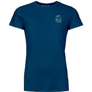 Ortovox Womens 120 Cool Tec Mountain Duo T-Shirt Merinoshirt (Dames |blauw)