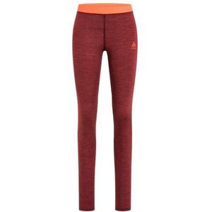 Ondergoed Odlo Women Bl Bottom Long Natural Performance Pw 15 Spiced Apple Melange Live Wire