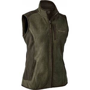 Deerhunter Womens Pam Bonded Fleece Waistcoat Fleecebodywarmer (Dames |olijfgroen |waterdicht)