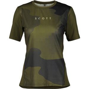 Scott Womens Trail Vertic S/S Fietsshirt (Dames |olijfgroen)